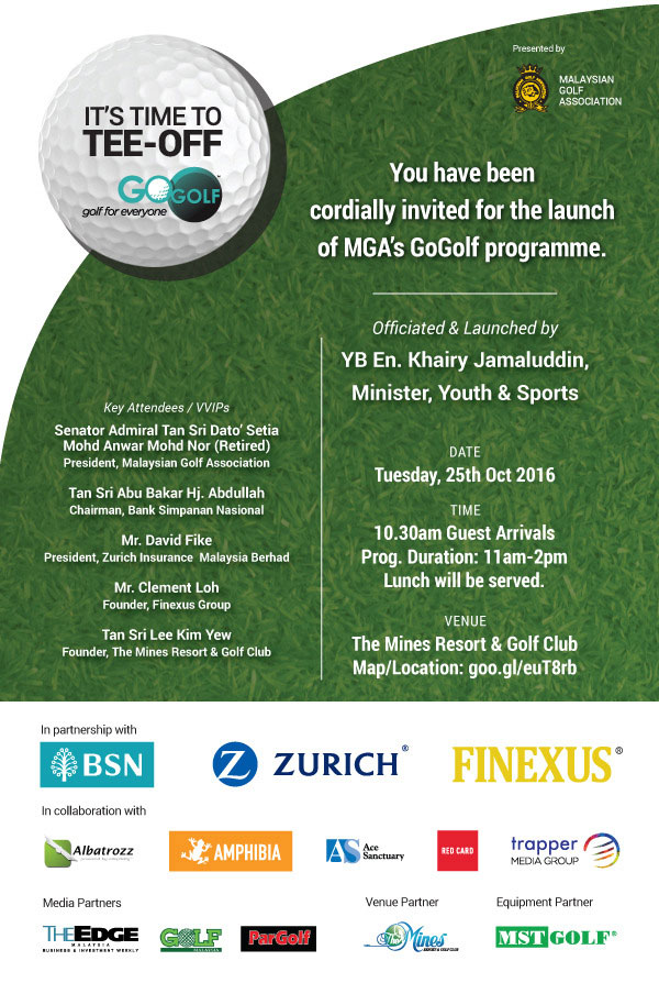 Albatrozz Launch of MGA's GoGolf Programme.