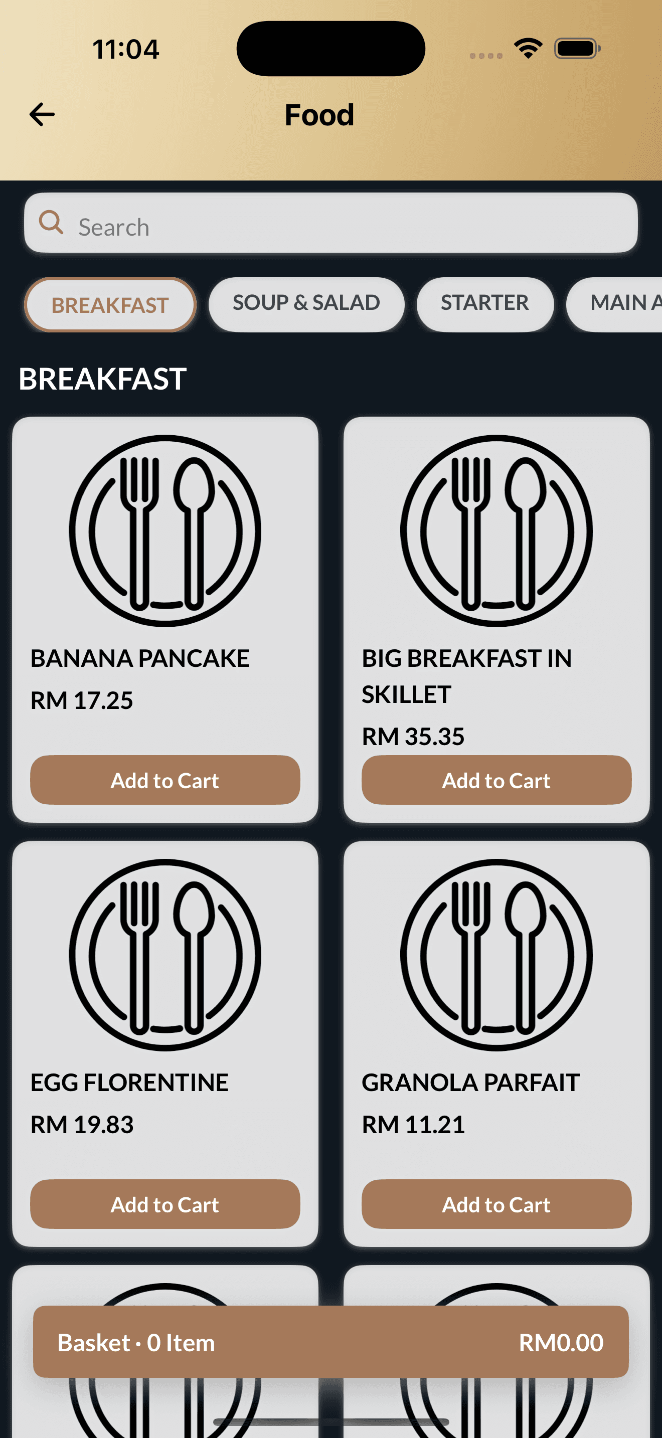 KLGCC — F&B Order