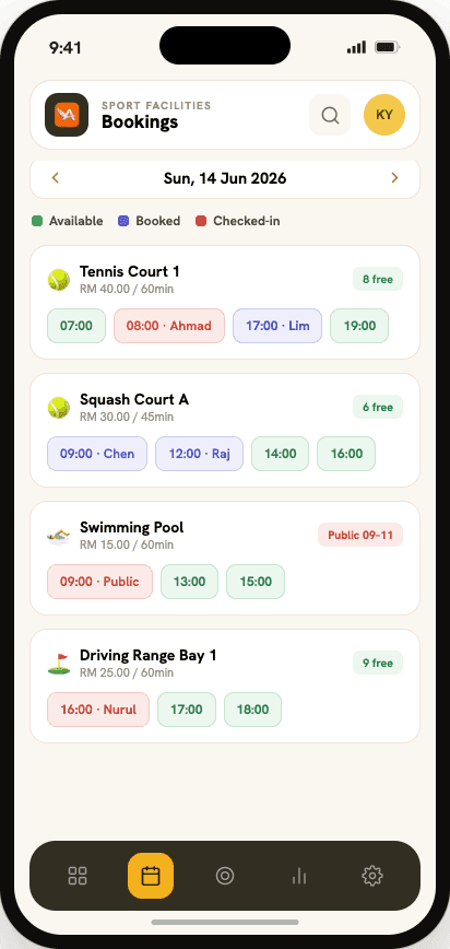 Facility mobile app