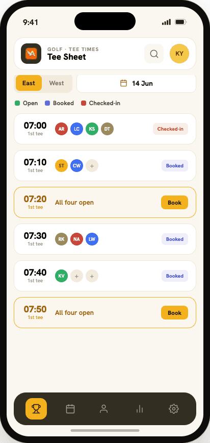 Golf mobile app