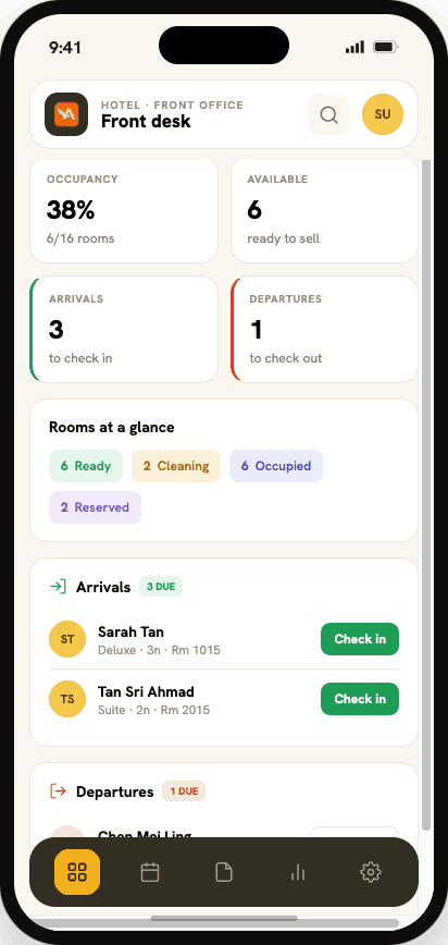 Hotel mobile app