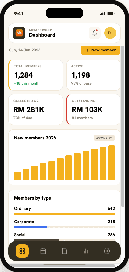 Membership mobile app