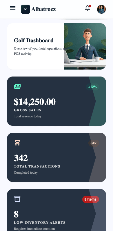 F&B mobile app